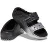 Crocs Classic Cozzzy Sandals(Black/Silver Glitter)