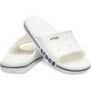 Crocs Unisex Adult Bayaband Slide Sandals(White/Navy)