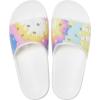 Crocs Unisex Adult Classic Graphic Slide Sandal(White/Multi Tie-dye)