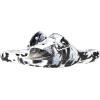 Crocs Unisex Adult Graphic Slide Sandal(White/Black Marbled Tie-dye)