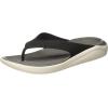 Crocs Women’s Baya Flip Sandals(Black/Smoke)