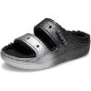 Crocs Classic Cozzzy Sandals(Black/Silver Glitter)