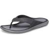 Crocs Men’s Swiftwater Wave Flip Flops | Sandals for Men(Black/Slate Grey)