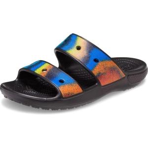 Crocs Men’s Classic Slide Sandals(Black/Spray Dye)