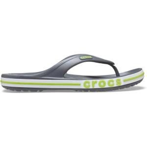 Crocs Unisex Adult Bayaband Slide Sandals(Slate Grey Lime Punch)