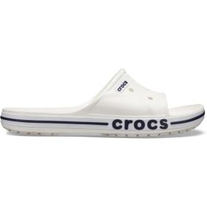 Crocs Unisex Adult Bayaband Slide Sandals(White/Navy)