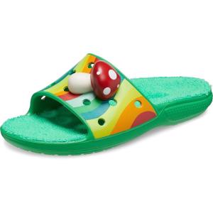 Crocs Unisex Adult Classic Graphic Slide Sandal(Grass Green)