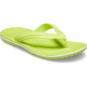Crocs Unisex Adult Crocband Flip Flop Sandal(Lime Punch/White)