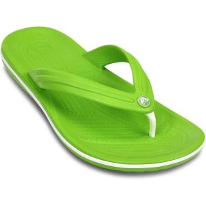 Crocs Unisex Adult Crocband Flip Flop Sandal(Volt Green/White)