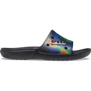 Crocs Unisex Adult Graphic Slide Sandal(Black/Navy)