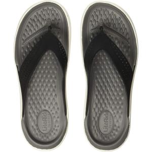 Crocs Women’s Baya Flip Sandals(Black/Smoke)