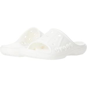 Crocs womens Baya Slide Sandals(White)