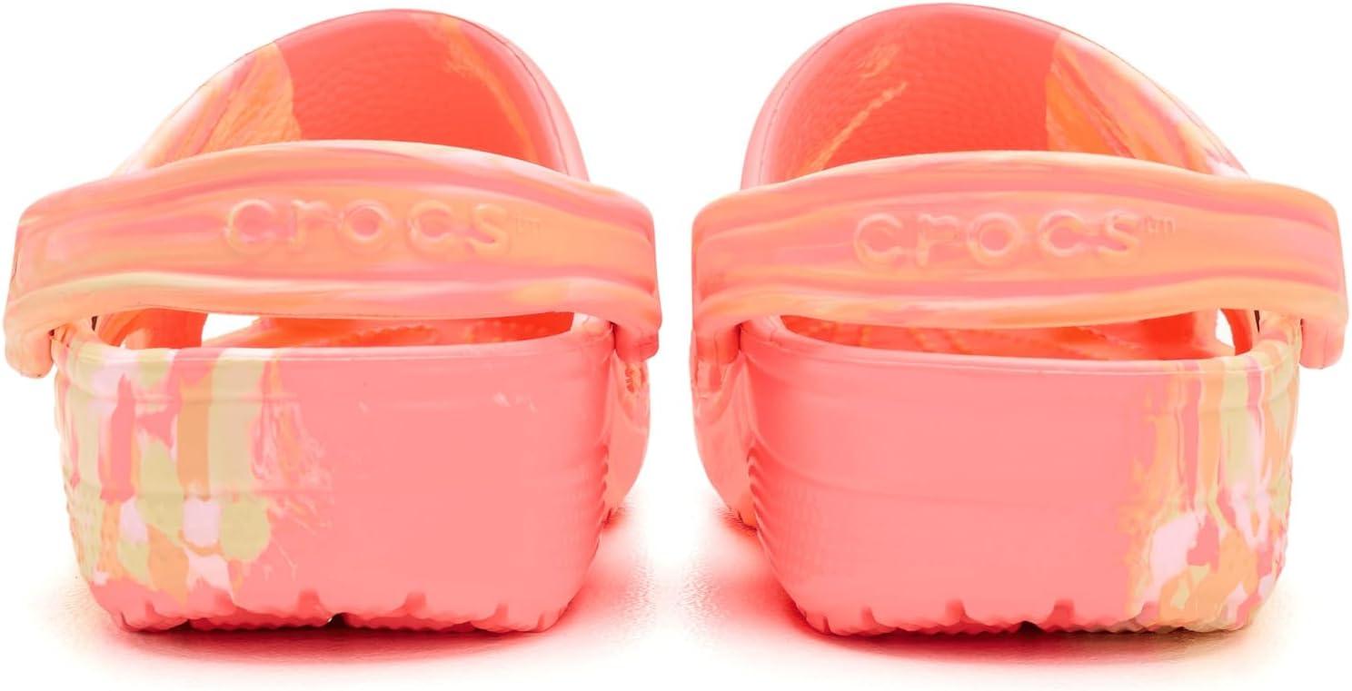 image:imageCrocs UnisexChild Classic Watercolor Marbled ClogGuavaMulti