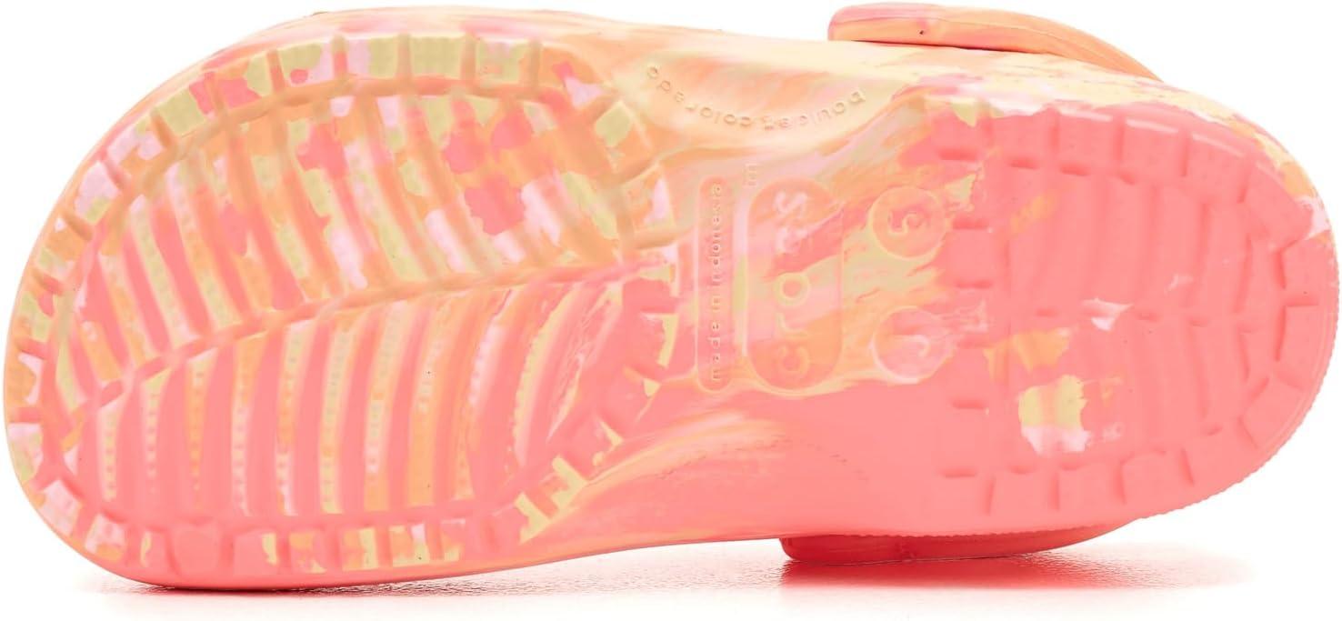 image:imageCrocs UnisexChild Classic Watercolor Marbled ClogGuavaMulti