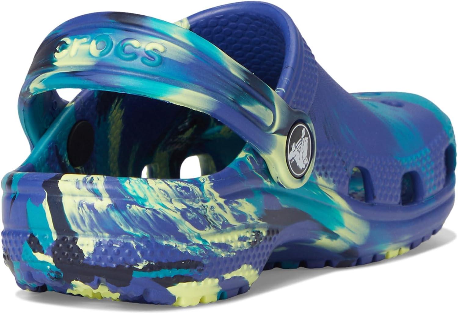 image:imageCrocs UnisexChild Classic Watercolor Marbled ClogNavyTurbo Teal