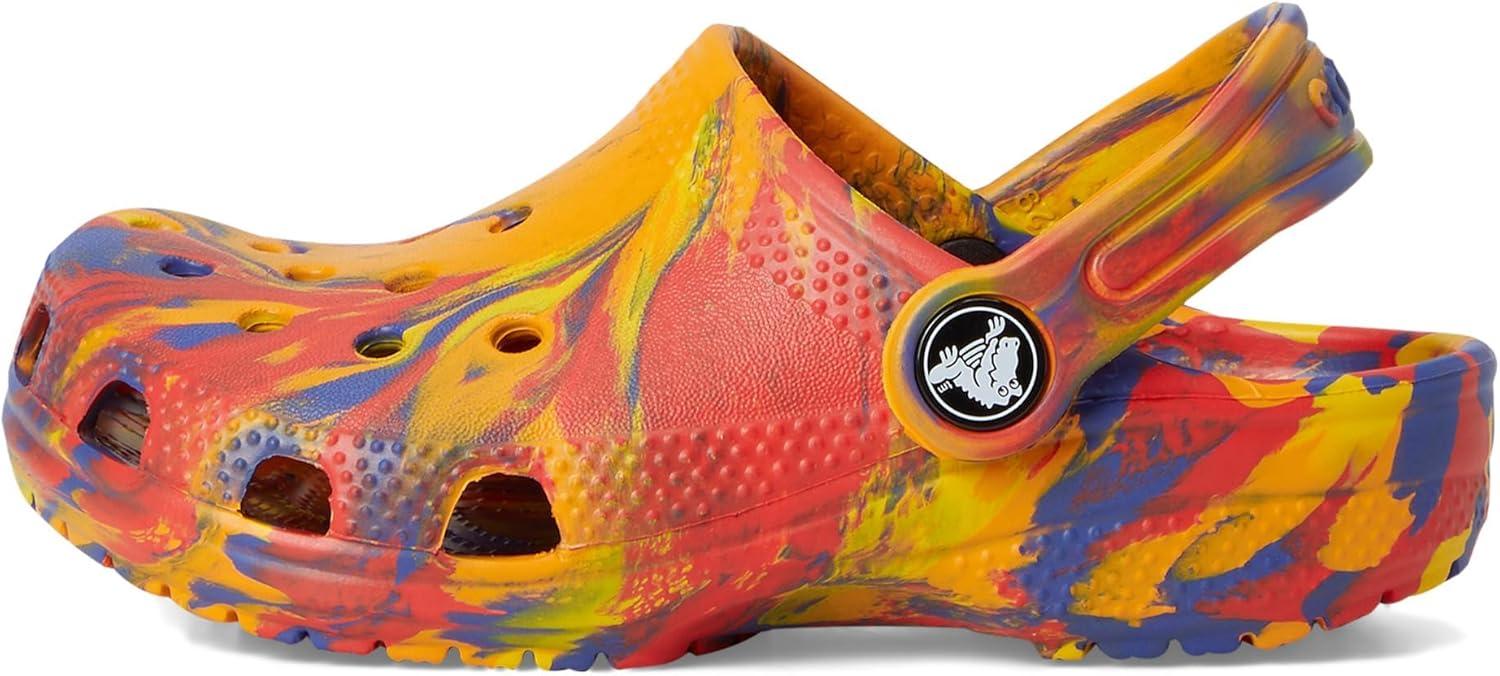 image:imageCrocs UnisexChild Classic Watercolor Marbled ClogOrange ZingMulti
