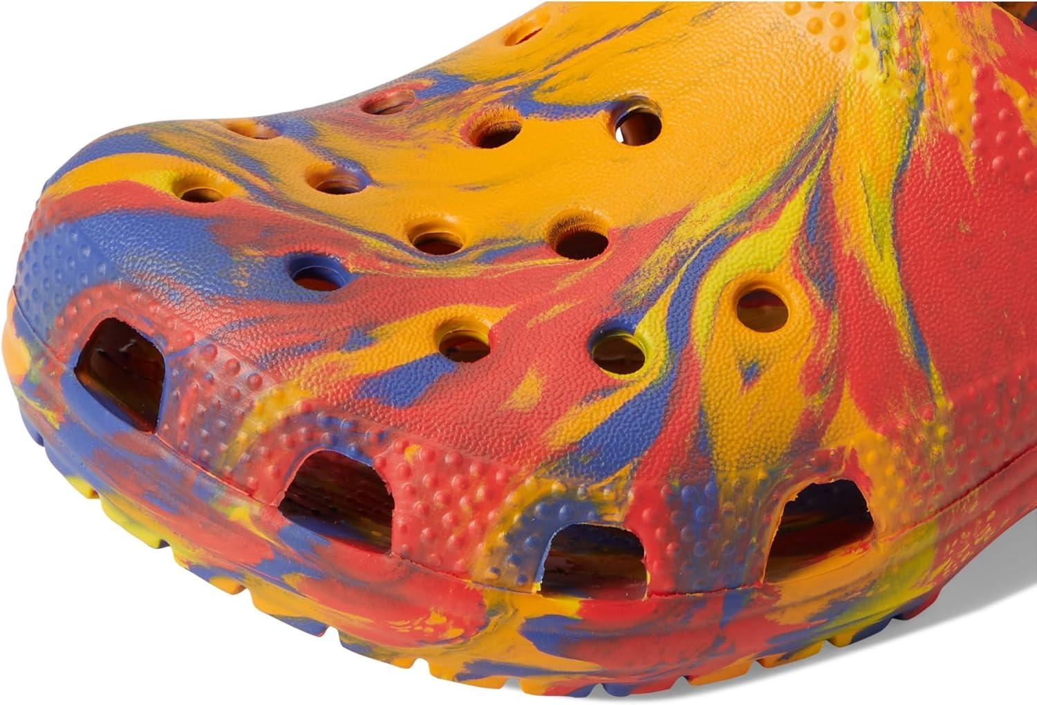 image:imageCrocs UnisexChild Classic Watercolor Marbled ClogOrange ZingMulti