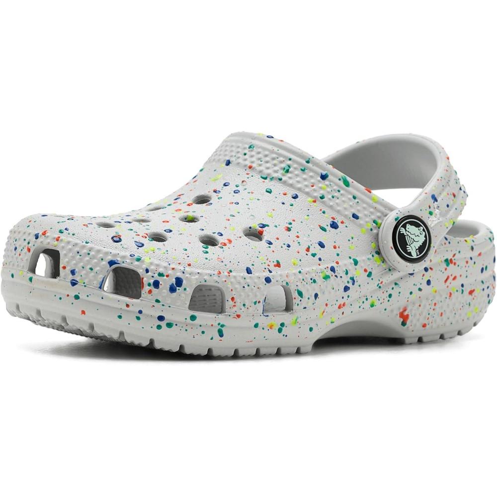 image:imageCrocs UnisexChild Classic Watercolor Marbled ClogAtmosphereMulti Glow