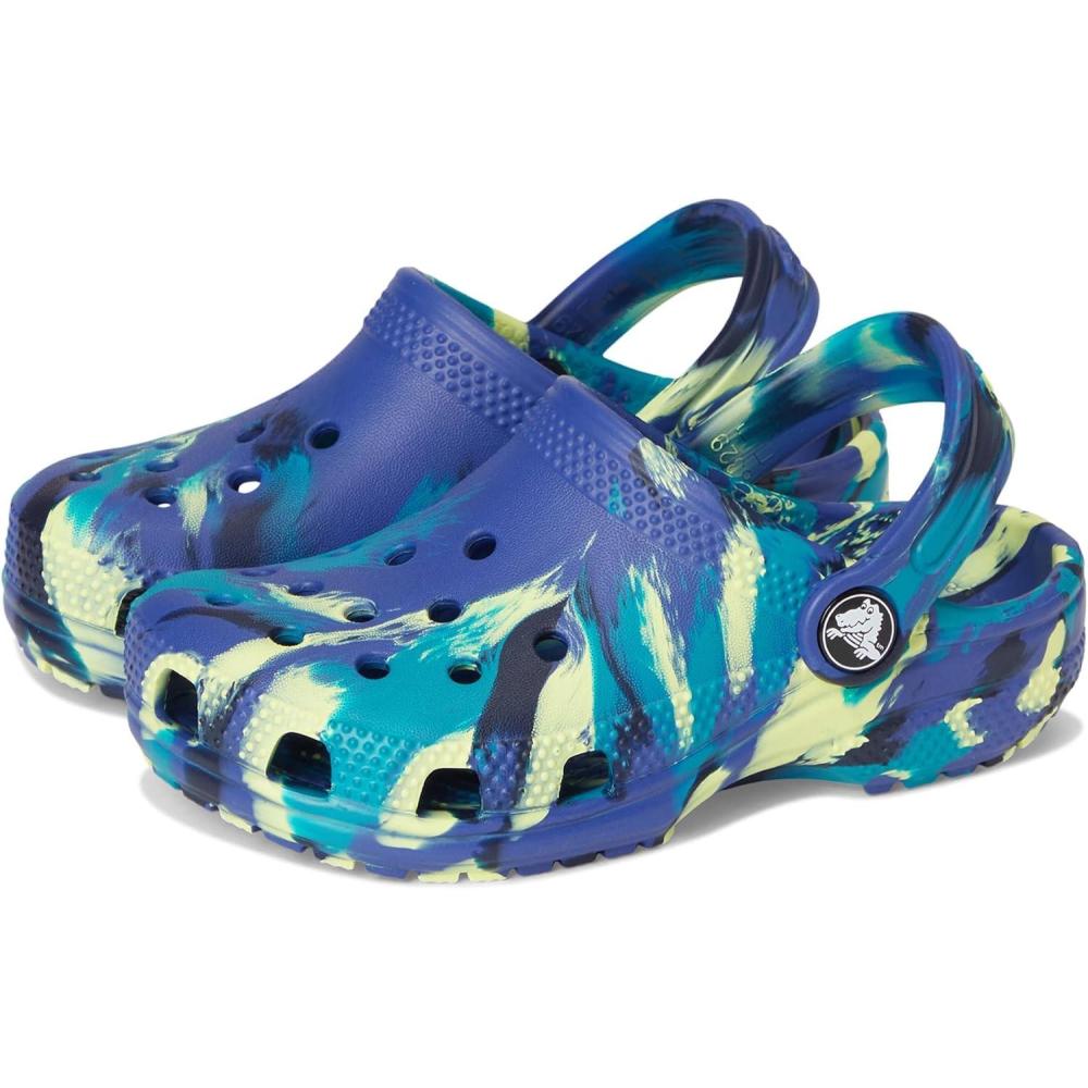image:imageCrocs UnisexChild Classic Watercolor Marbled ClogNavyTurbo Teal
