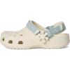 Classic Denim Floral Backstrap Clogs (Little Kid/Big Kid)(Summit White)