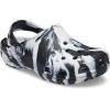 Crocs Unisex-Child Classic Watercolor Marbled Clog(Black/White)