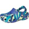 Crocs Unisex-Child Classic Watercolor Marbled Clog(Navy/Turbo Teal)