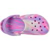 Crocs Unisex-Child Classic Watercolor Marbled Clog(Pink Crush/Multi Glow in the Dark)