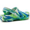 Crocs Unisex-Child Classic Watercolor Marbled Clog(Prep Blue/Multi Glow in the Dark)