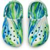 Crocs Unisex-Child Classic Watercolor Marbled Clog(Prep Blue/Multi Glow in the Dark)