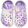 Crocs Unisex-Child Classic Watercolor Marbled Clog(Purple/Multi Glow)