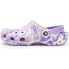 Crocs Unisex-Child Classic Watercolor Marbled Clog(Purple/Multi Glow)