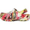 Crocs Unisex-Child Classic Watercolor Marbled Clog(Varsity Red/Multi)