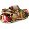 Crocs Unisex-Child Classic Watercolor Marbled Clog(Varsity Red/Multi Glow in the Dark)