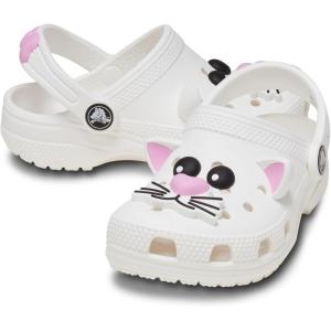 Crocs Kids’ Classic I AM Clogs(White/Pink Tweed Cat)