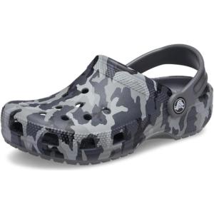 Crocs Unisex-Child Classic Graphic Clog(Black/Grey)