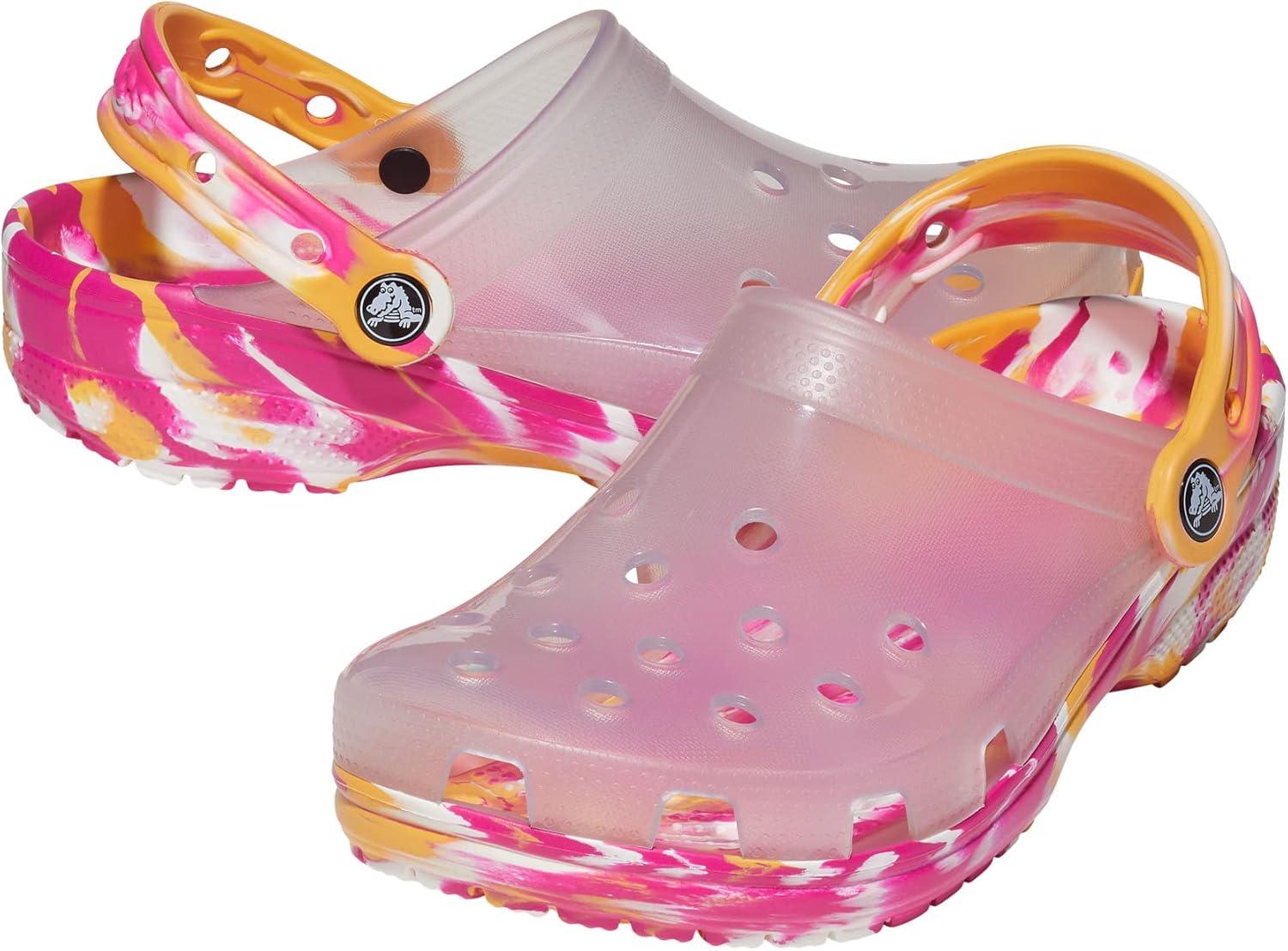 image:imageCrocs Kids Classic ClogsWhiteMulti Marbled