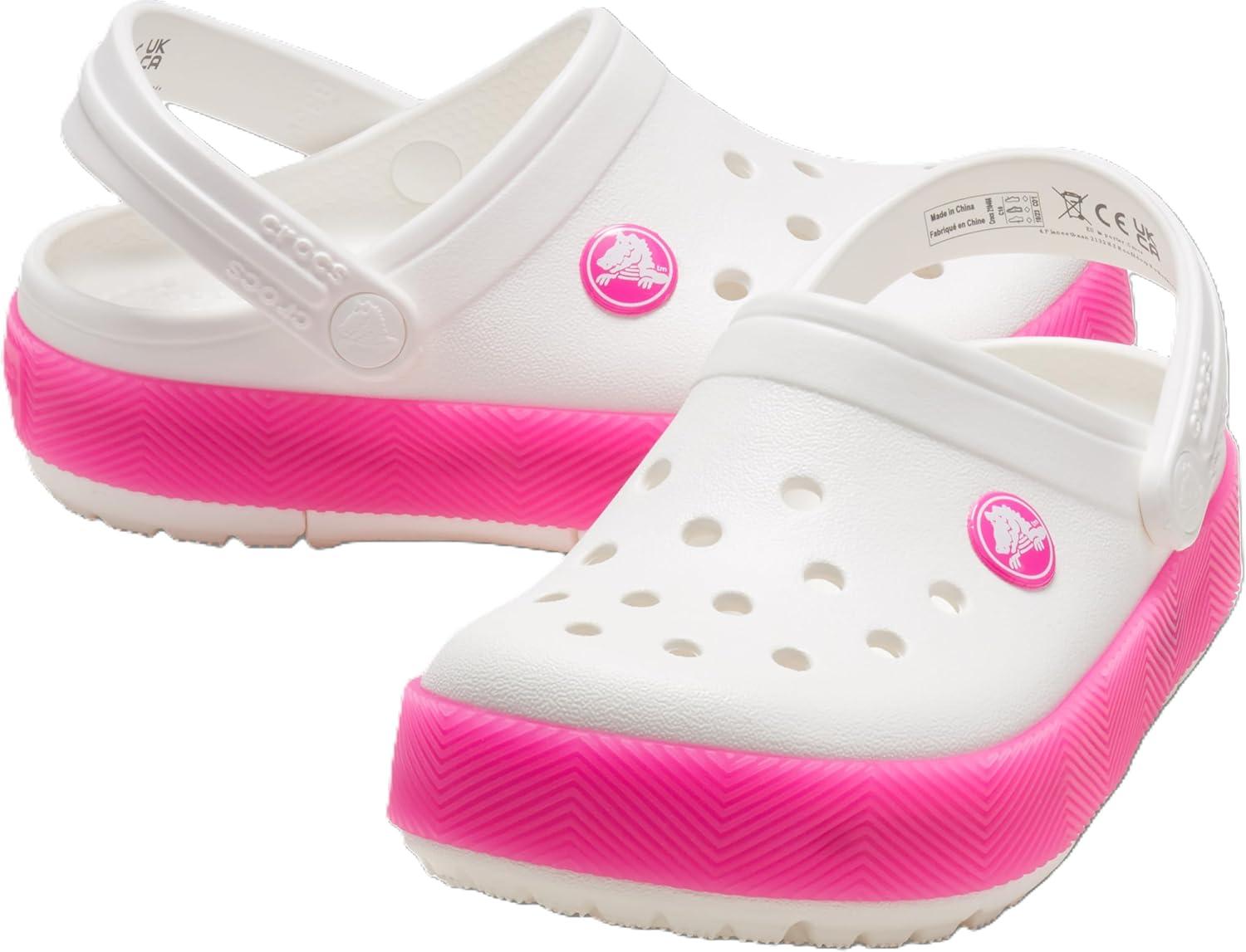 image:imageCrocs Kids Crocband Chevron ClogWhitePink Crush