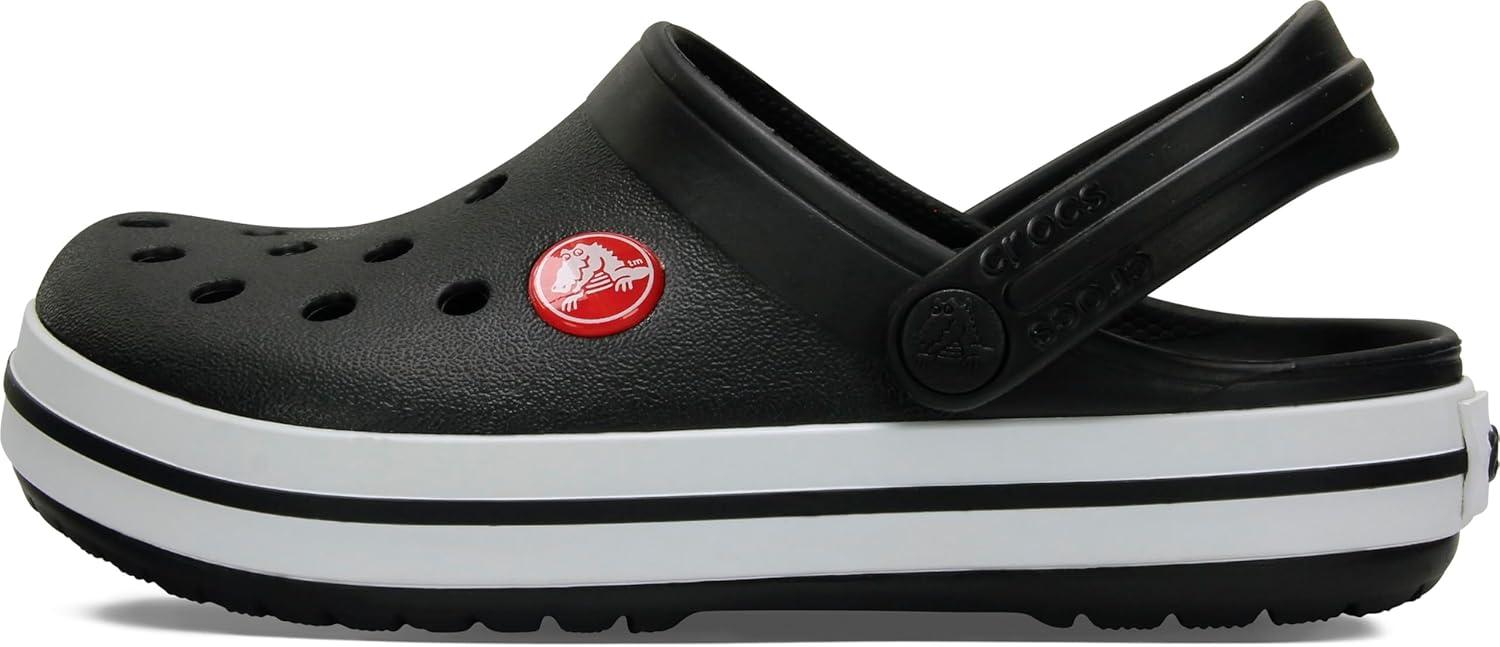 image:imageCrocs Kids Crocband Lightweight SlipOn ClogsBlackWhite