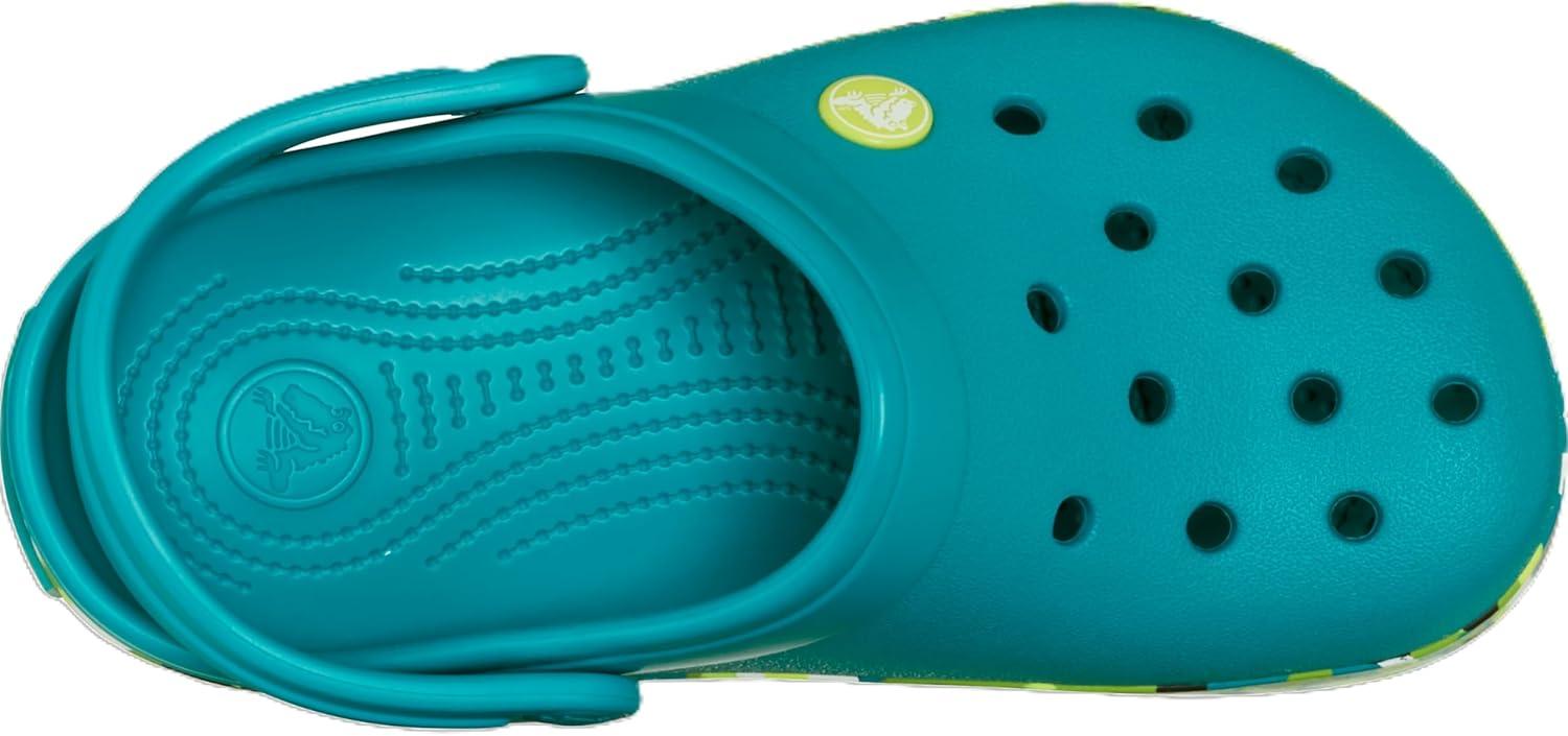 image:imageCrocs Kids Crocband Lightweight SlipOn ClogsGlow ConfettiTurbo Teal