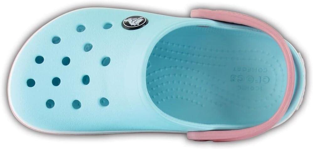 image:imageCrocs Kids Crocband Lightweight SlipOn ClogsIce BlueWhite
