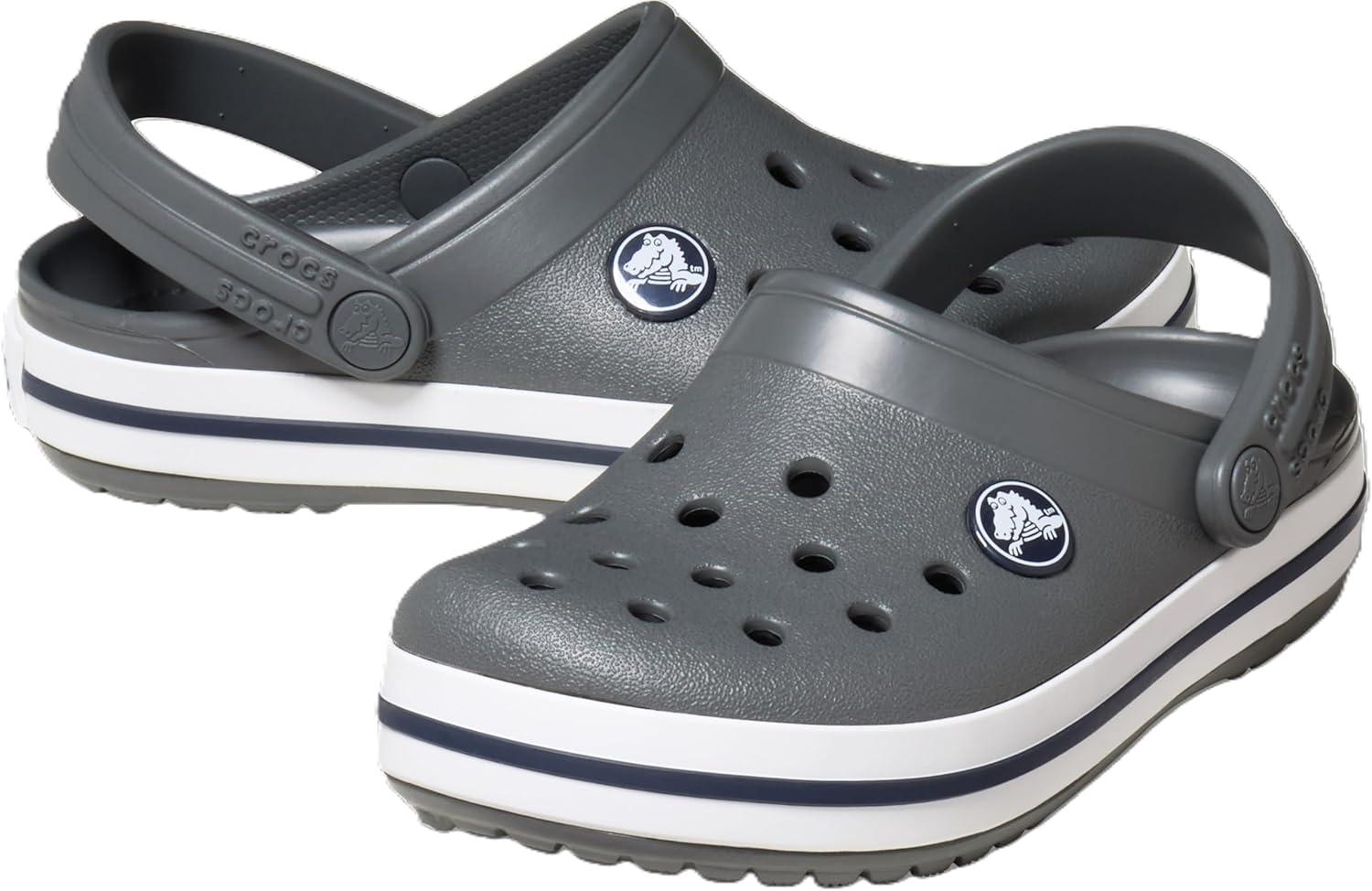 image:imageCrocs Kids Crocband Lightweight SlipOn ClogsSlate GreyNavy