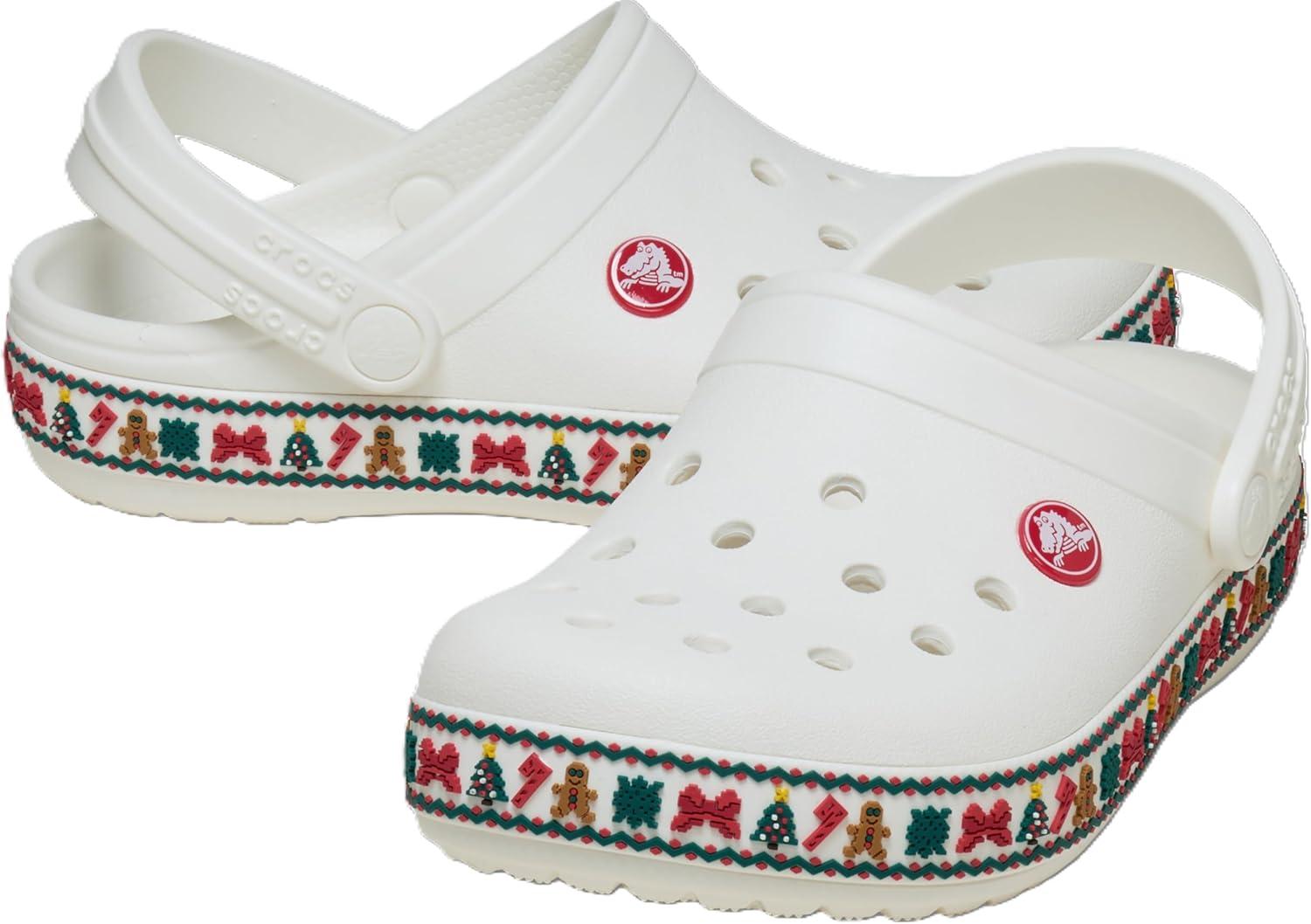 image:imageCrocs Kids Crocband Lightweight SlipOn ClogsWhite Holiday