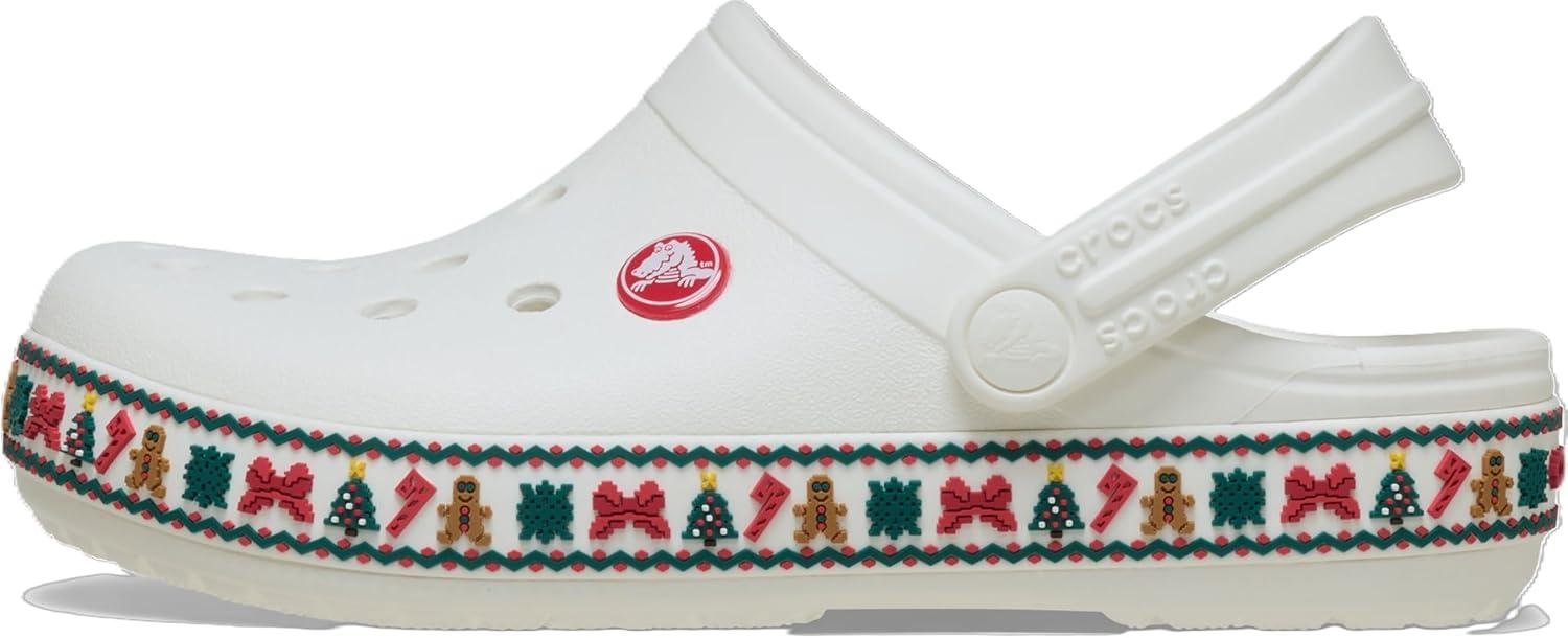 image:imageCrocs Kids Crocband Lightweight SlipOn ClogsWhite Holiday