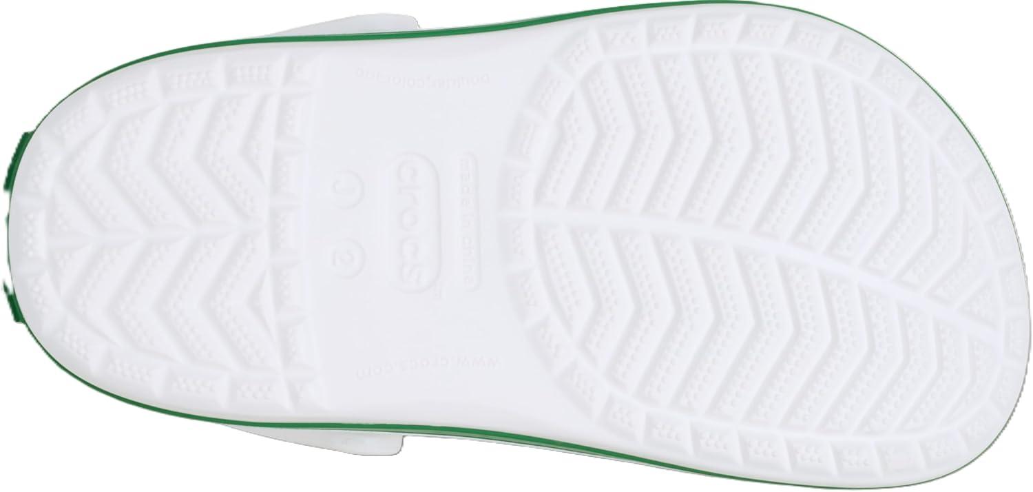 image:imageCrocs Kids Crocband Lightweight SlipOn ClogsWhiteGreen Ivy