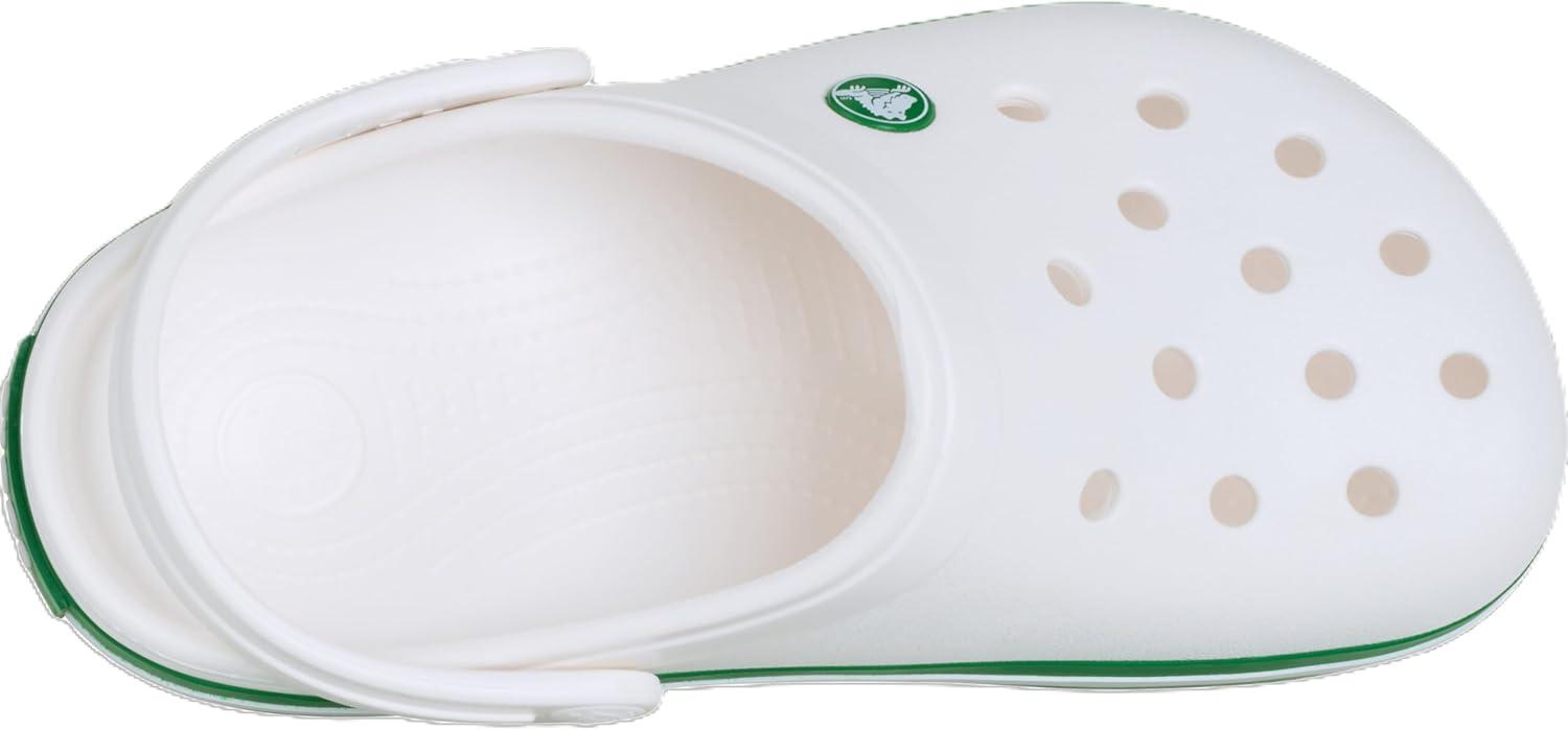 image:imageCrocs Kids Crocband Lightweight SlipOn ClogsWhiteGreen Ivy