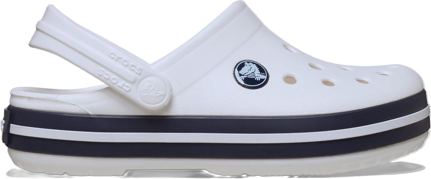 image:imageCrocs Kids Crocband Lightweight SlipOn ClogsWhiteNavy