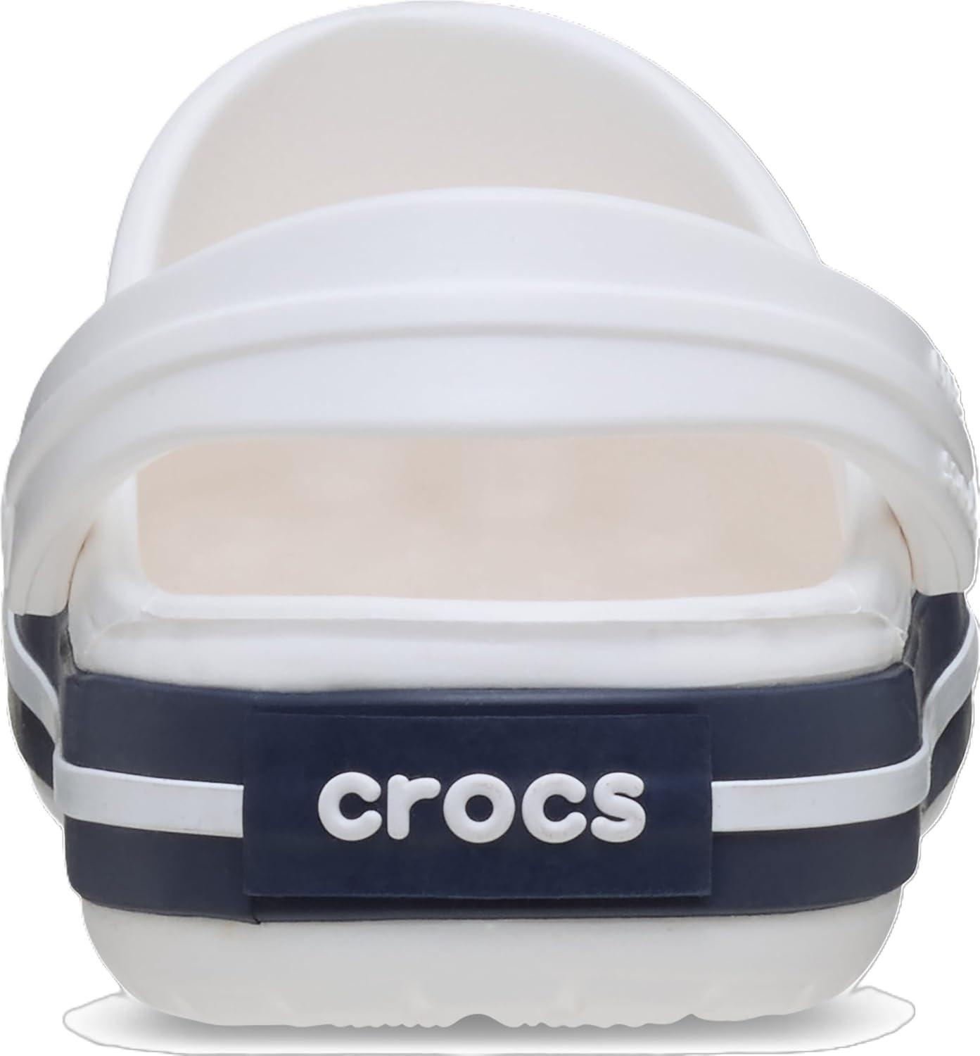 image:imageCrocs Kids Crocband Lightweight SlipOn ClogsWhiteNavy