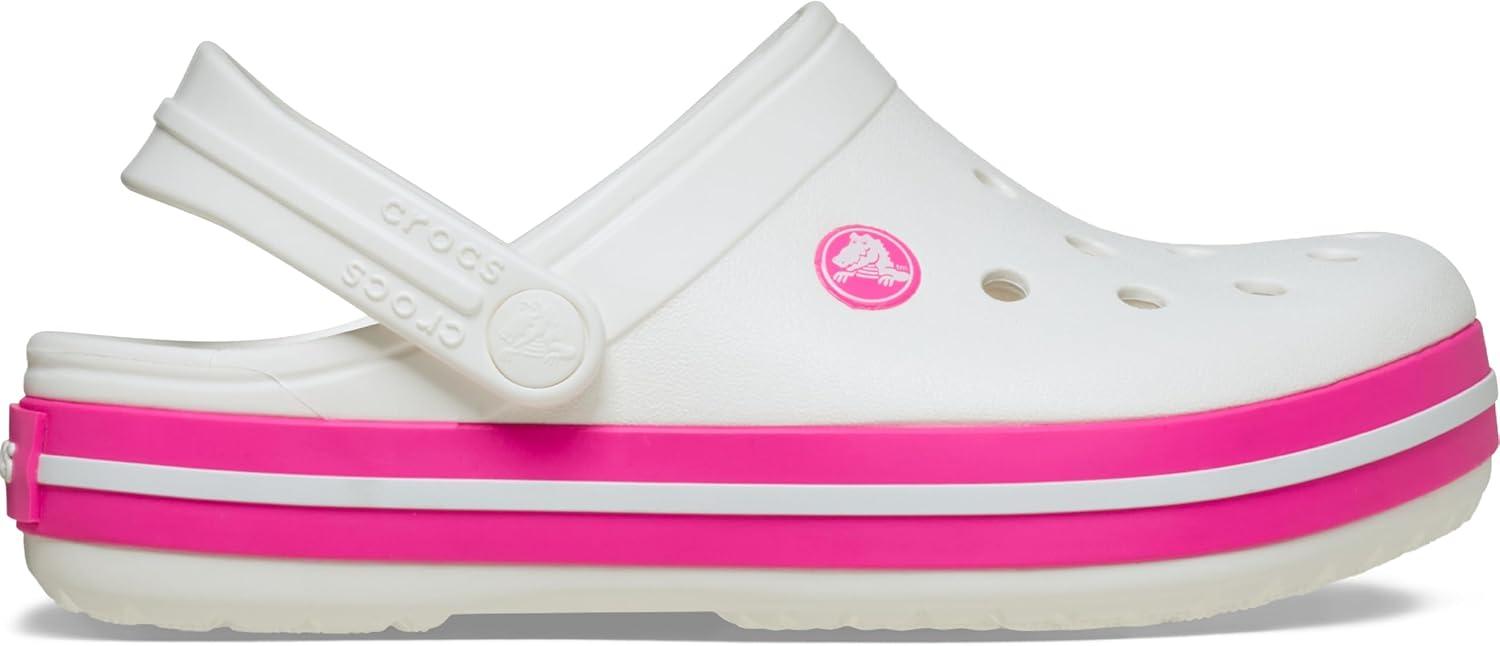 image:imageCrocs Kids Crocband Lightweight SlipOn ClogsWhitePink Crush