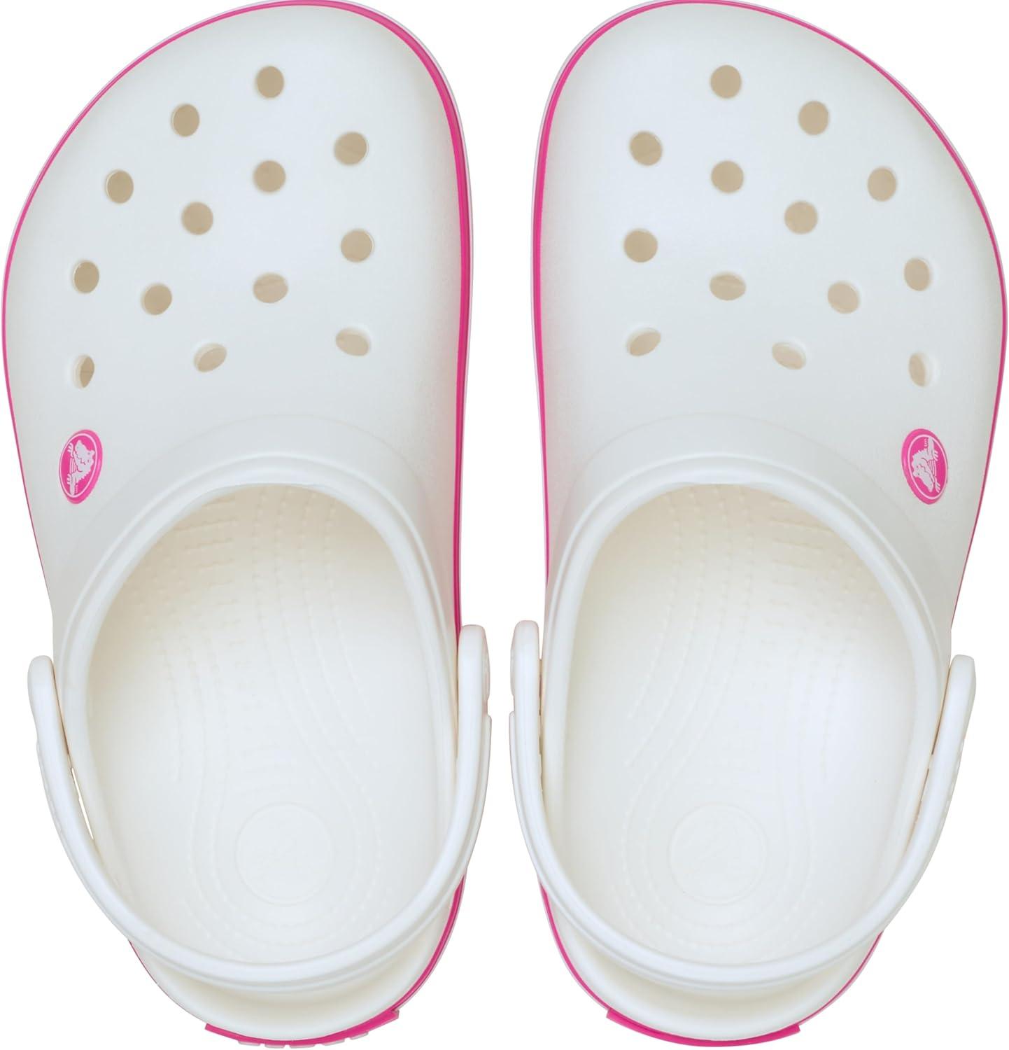 image:imageCrocs Kids Crocband Lightweight SlipOn ClogsWhitePink Crush