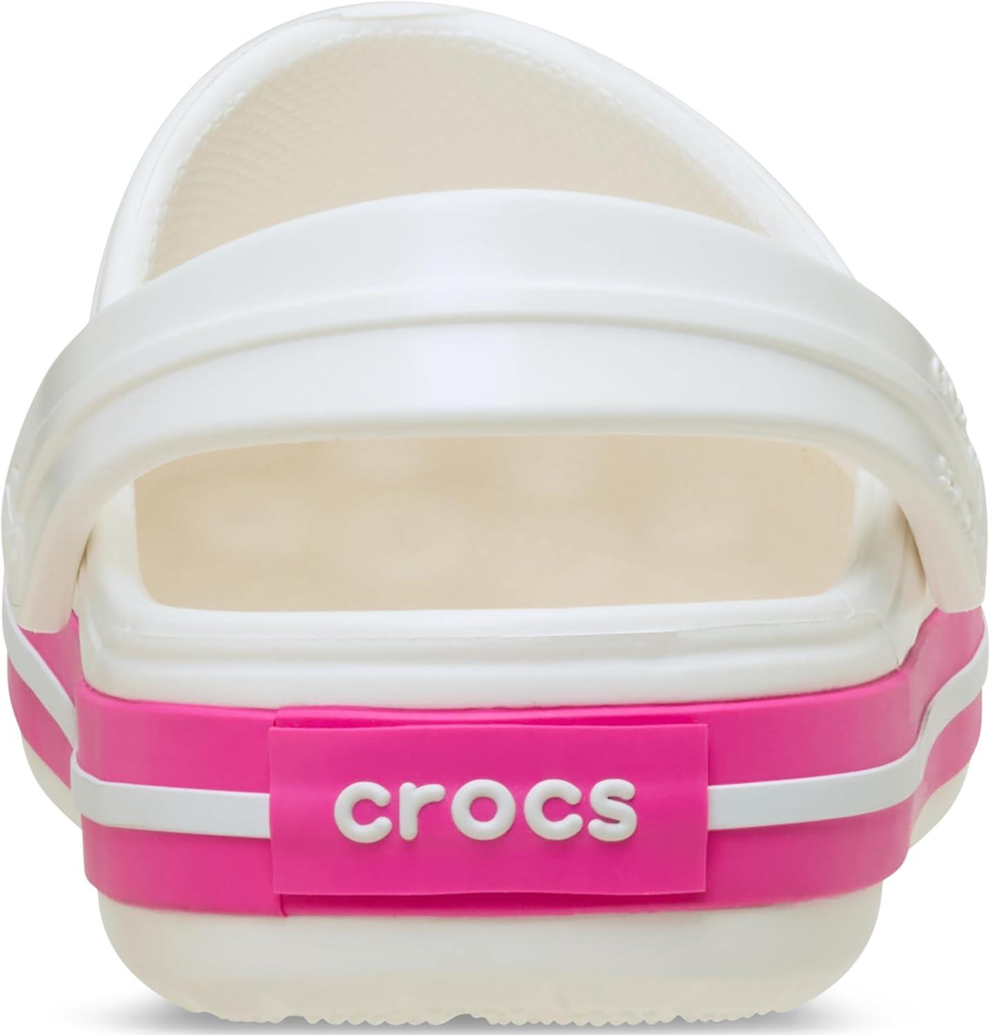 image:imageCrocs Kids Crocband Lightweight SlipOn ClogsWhitePink Crush